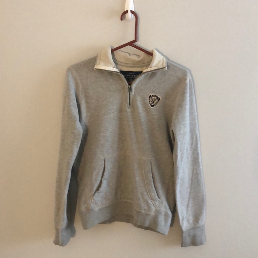 Grey Quarter-Zip Sweatshirt